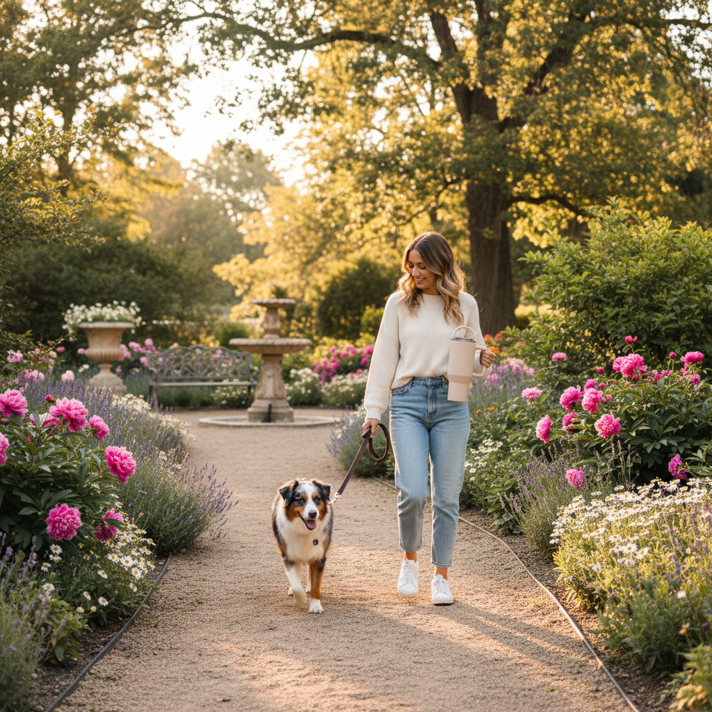 Dog Mom Tumbler 30 oz– Neutral Aesthetic Insulated Cup