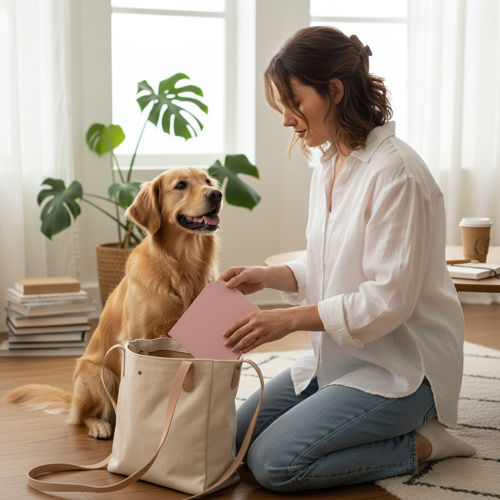 Foldable Silicone Dog Bowl – Minimal Travel Food & Water Set