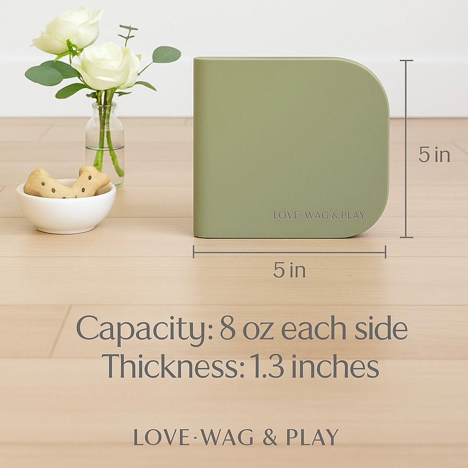 Foldable Silicone Dog Bowl – Minimal Travel Food & Water Set