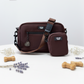	•	Modern dog walking crossbody bag with silicone treat pouch
	•	Neutral dog mom bag set for daily walks
	•	Brown crossbody bag with matching treat holder
