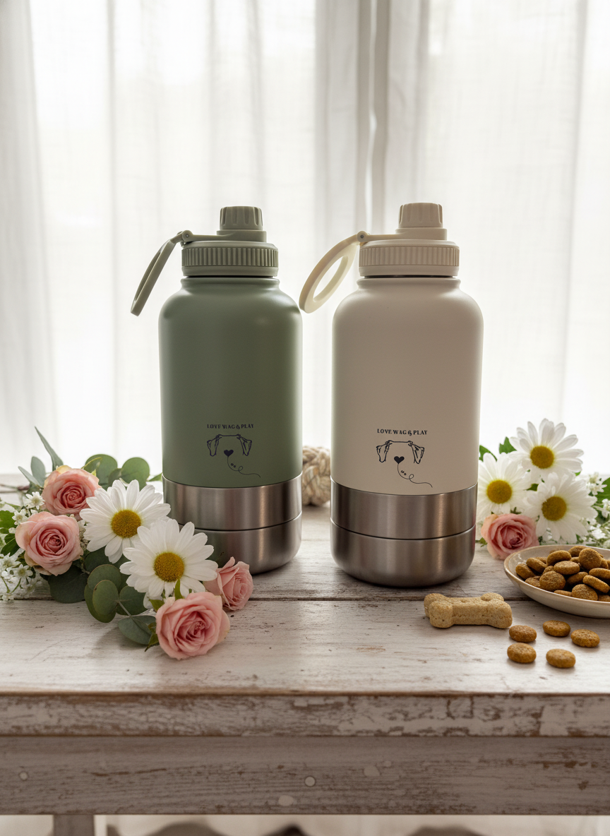 Adventure Dog Walk Water Bottle – 32oz Hydration Bottle